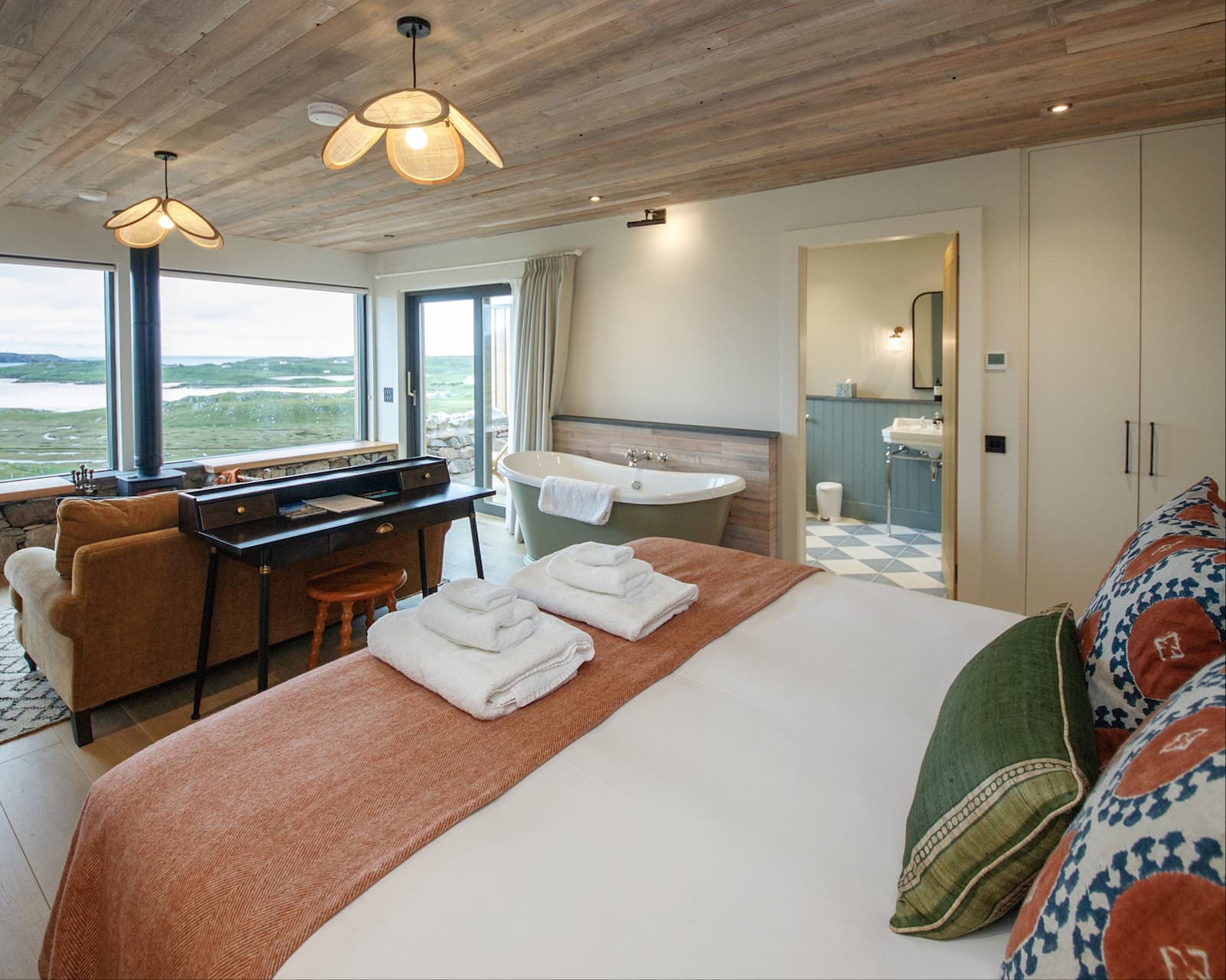 Interior of a luxury private room on the Isle of Lewis