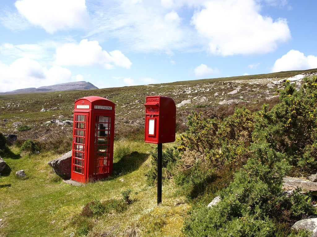 Post box and telephone box in Scotland