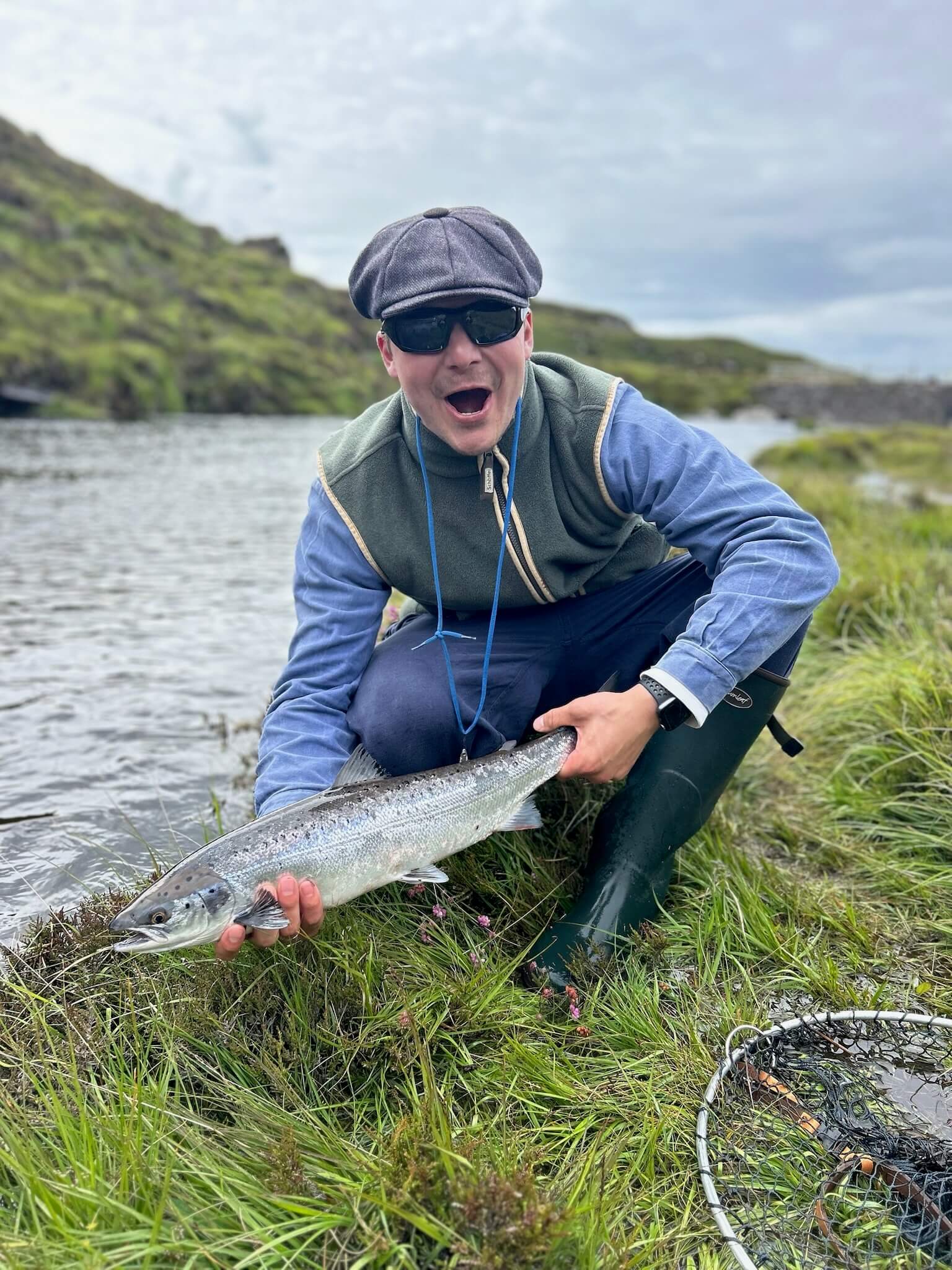 Man with recent salmon catch