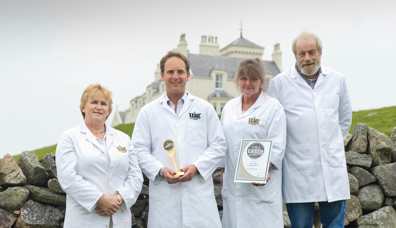 The team at Uig Lodge Smoked Salmon